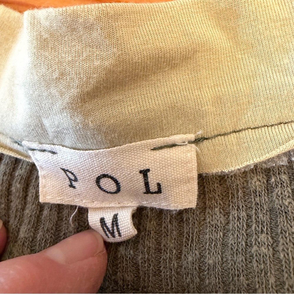 POL Patchwork Long Sleeve thermal top oversized f… - image 2